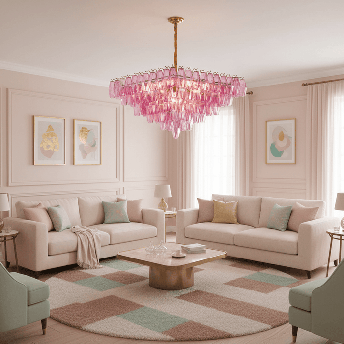 Fuchsia Prism Empire Chandelier - Simprolos
