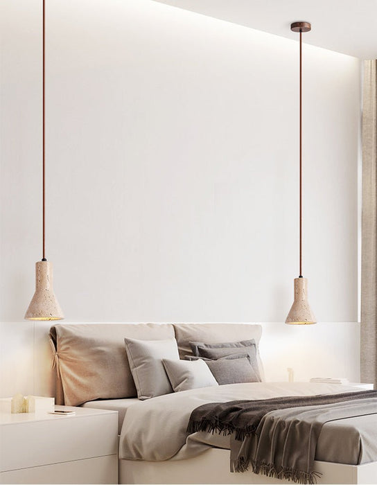 Funnel Travertine Pendant Lamp - Simprolos