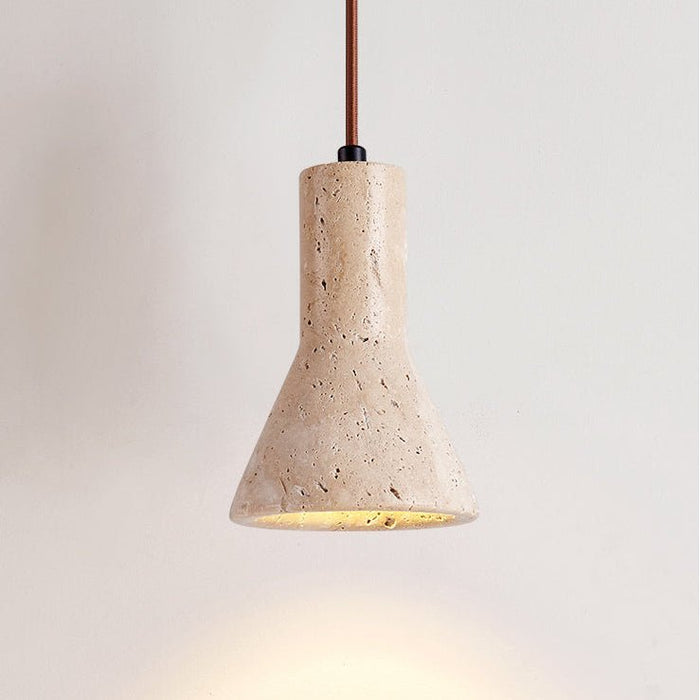 Funnel Travertine Pendant Lamp - Simprolos