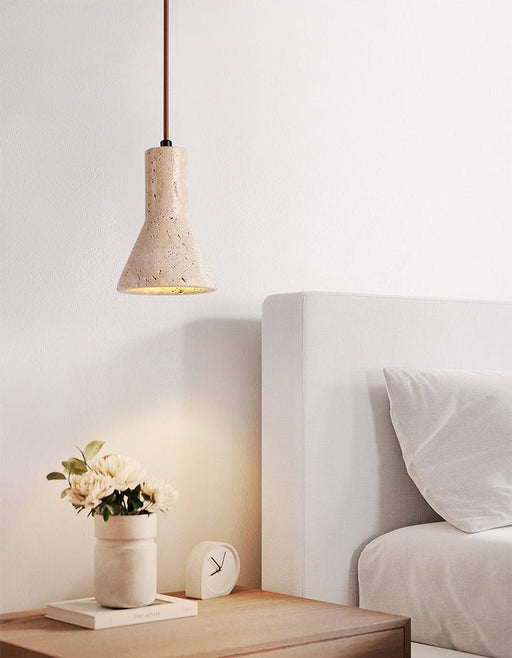 Funnel Travertine Pendant Lamp - Simprolos