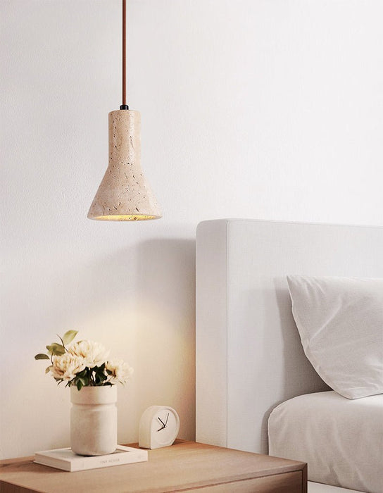 Funnel Travertine Pendant Lamp - Simprolos
