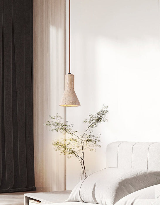 Funnel Travertine Pendant Lamp - Simprolos