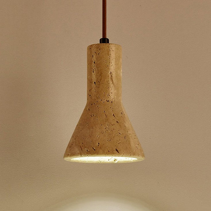Funnel Travertine Pendant Lamp - Simprolos