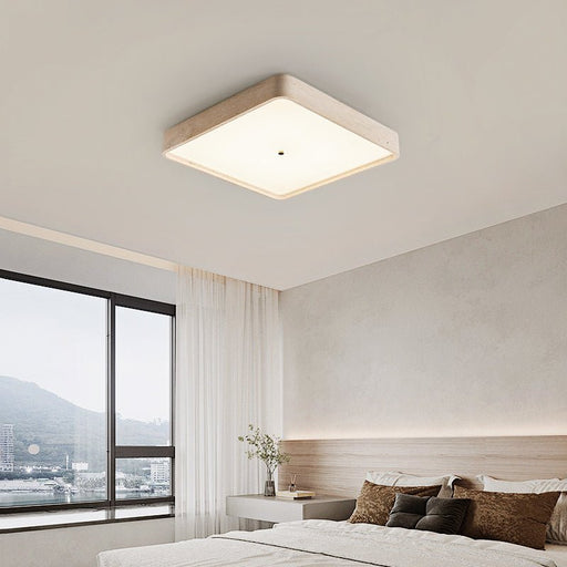 Geo Travertine Square Ceiling Light - Simprolos