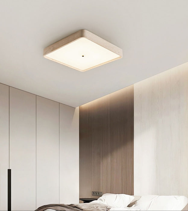 Geo Travertine Square Ceiling Light - Simprolos