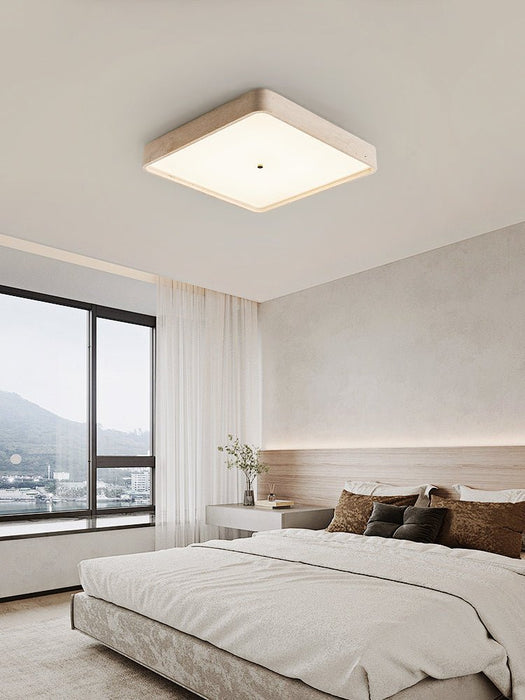 Geo Travertine Square Ceiling Light - Simprolos