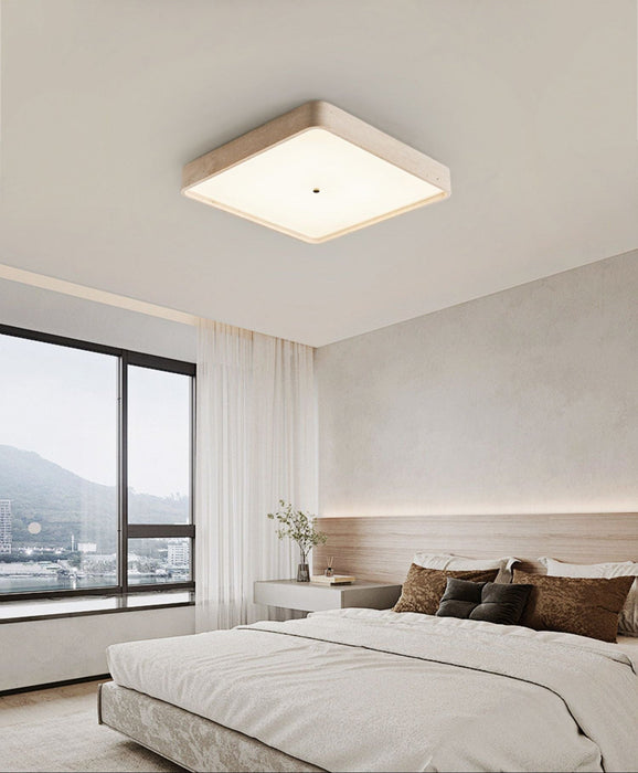 Geo Travertine Square Ceiling Light - Simprolos