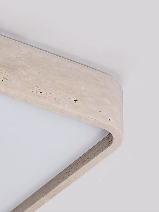 Geo Travertine Square Ceiling Light - Simprolos