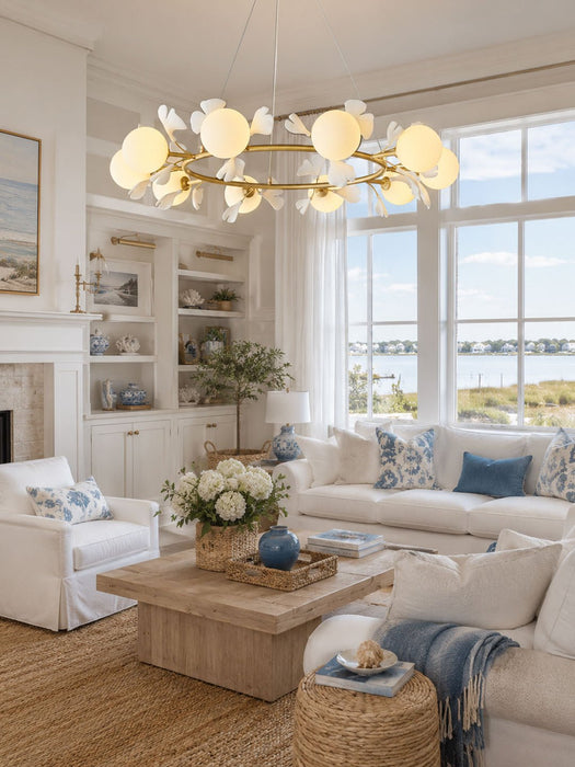 Gingko Orb Chandelier - Simprolos