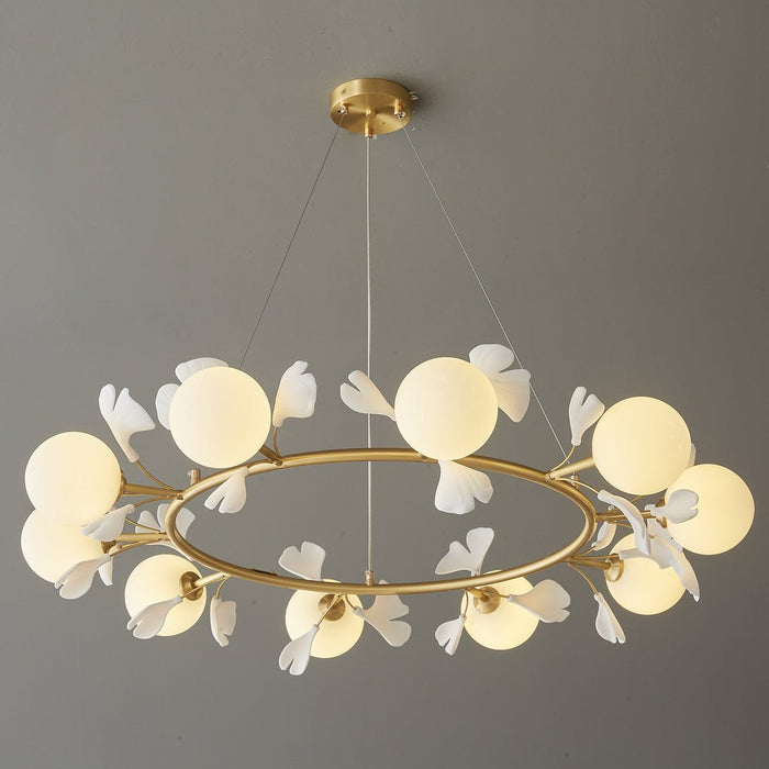 Gingko Orb Chandelier - Simprolos