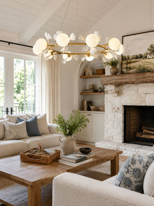 Gingko Orb Chandelier - Simprolos