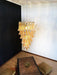 Glass Amber Petals Spiral Chandelier - Simprolos