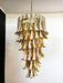 Glass Amber Petals Spiral Chandelier - Simprolos