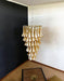 Glass Amber Petals Spiral Chandelier - Simprolos