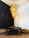 Glass Amber Petals Spiral Chandelier - Simprolos