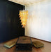 Glass Amber Petals Spiral Chandelier - Simprolos