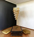 Glass Amber Petals Spiral Chandelier - Simprolos