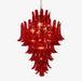 Glass Crimson Cascade Chandelier - Simprolos