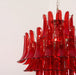 Glass Crimson Cascade Chandelier - Simprolos