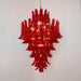 Glass Crimson Cascade Chandelier - Simprolos