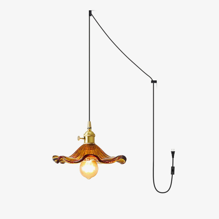 Glass Hibiscus Flower Swag Light - Simprolos