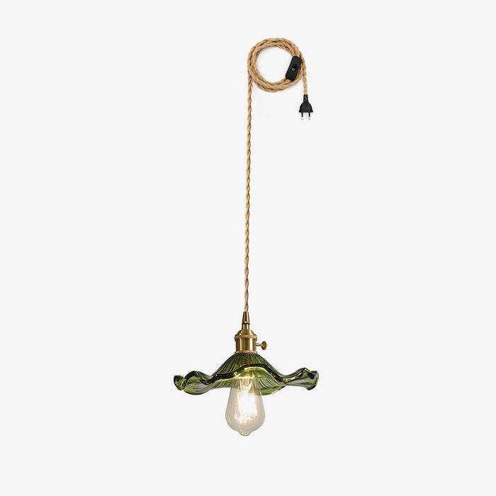 Glass Hibiscus Flower Swag Light - Simprolos