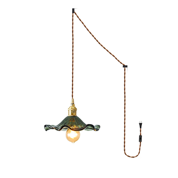 Glass Hibiscus Flower Swag Light - Simprolos
