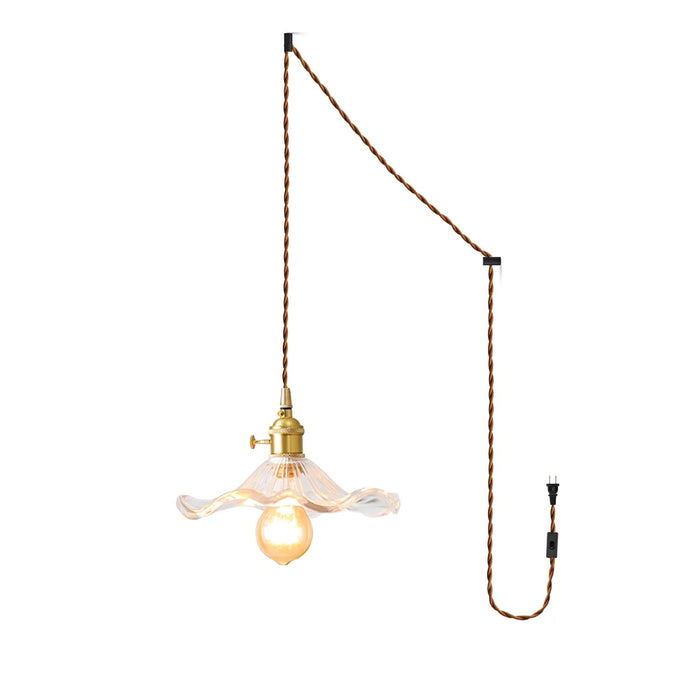 Glass Hibiscus Flower Swag Light - Simprolos