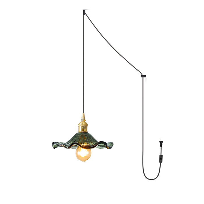 Glass Hibiscus Flower Swag Light - Simprolos