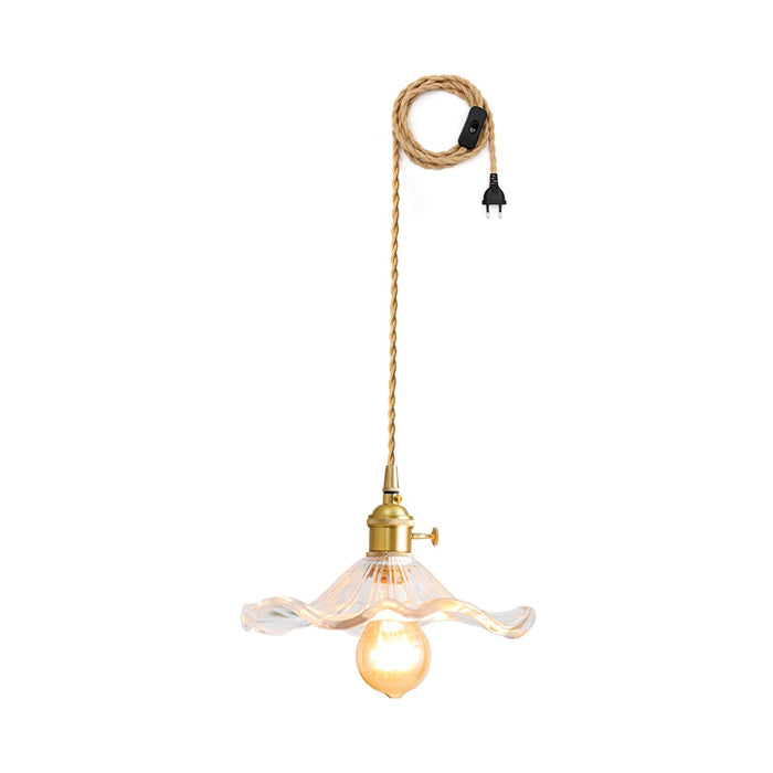 Glass Hibiscus Flower Swag Light - Simprolos