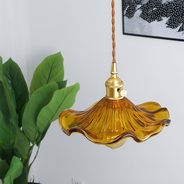 Glass Hibiscus Flower Swag Light - Simprolos