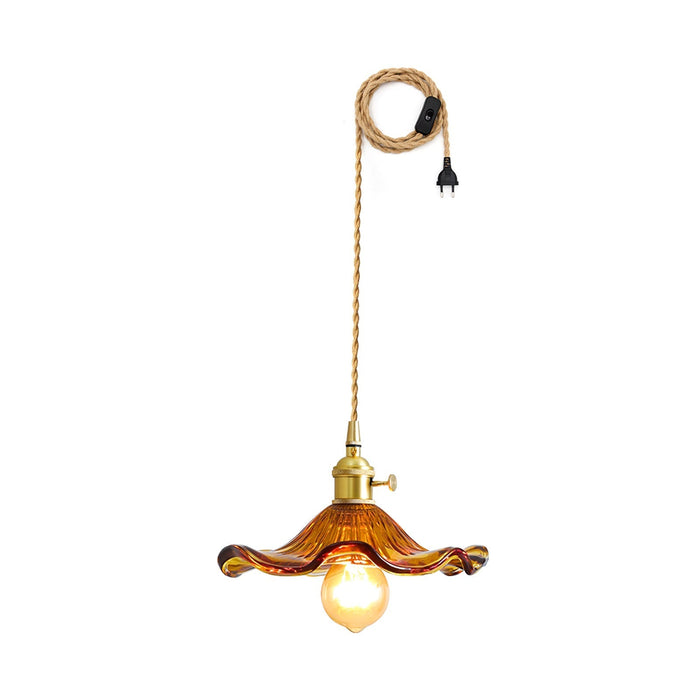 Glass Hibiscus Flower Swag Light - Simprolos