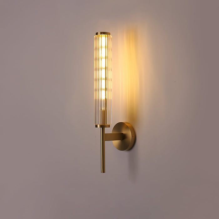 Glass Linear Brass Wall Light - Simprolos