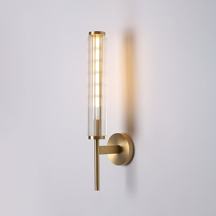 Glass Linear Brass Wall Light - Simprolos