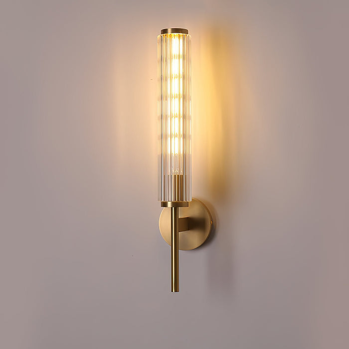 Glass Linear Brass Wall Light - Simprolos
