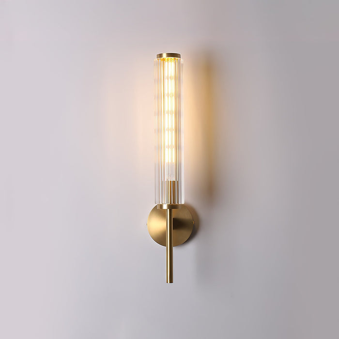 Glass Linear Brass Wall Light - Simprolos
