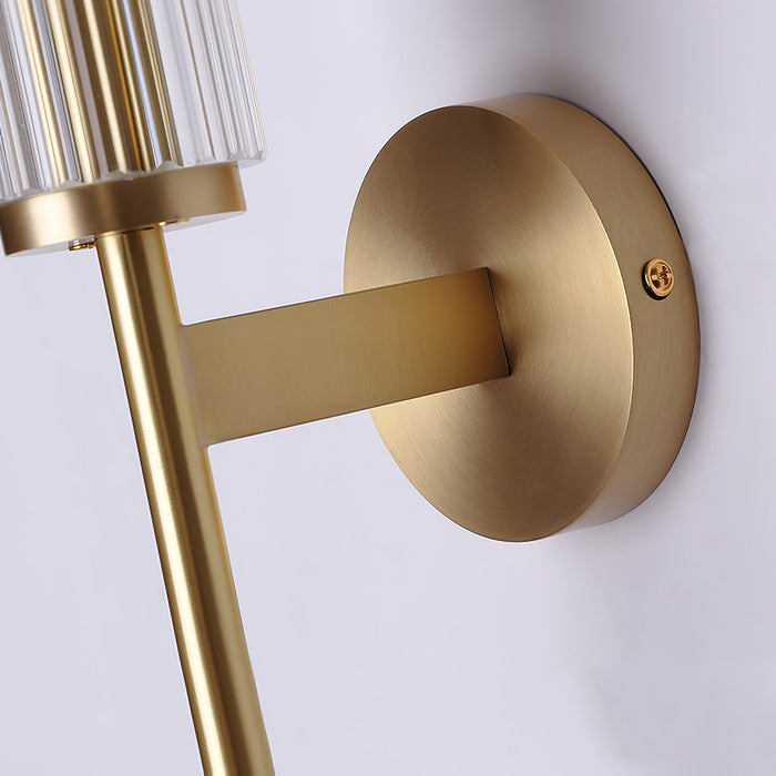 Glass Linear Brass Wall Light - Simprolos
