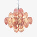 Glass Pink Disc Chandelier - Simprolos