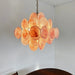 Glass Pink Disc Chandelier - Simprolos