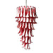 Glass Red Petals Spiral Chandelier - Simprolos