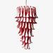 Glass Red Petals Spiral Chandelier - Simprolos
