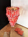 Glass Red Petals Spiral Chandelier - Simprolos