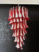 Glass Red Petals Spiral Chandelier - Simprolos