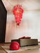 Glass Red Petals Spiral Chandelier - Simprolos