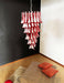 Glass Red Petals Spiral Chandelier - Simprolos