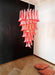 Glass Red Petals Spiral Chandelier - Simprolos