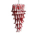 Glass Red Petals Spiral Chandelier - Simprolos