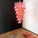 Glass Red Petals Spiral Chandelier - Simprolos