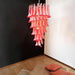 Glass Red Petals Spiral Chandelier - Simprolos