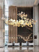 Gold White Leaves Combination Gingko Chandeliers - Simprolos